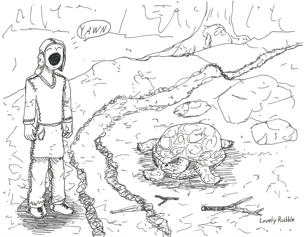 Tired traveler